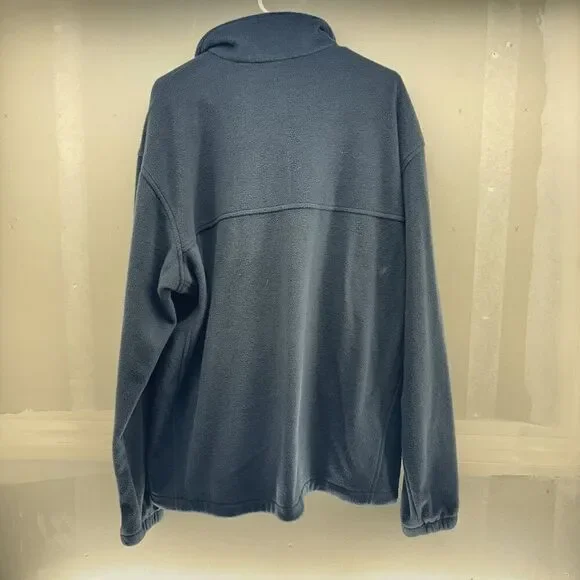 Columbia Soft Fleece Jacket Full Zip Blue Men's Size XXL Very Good Condition - Picture 2 of 5